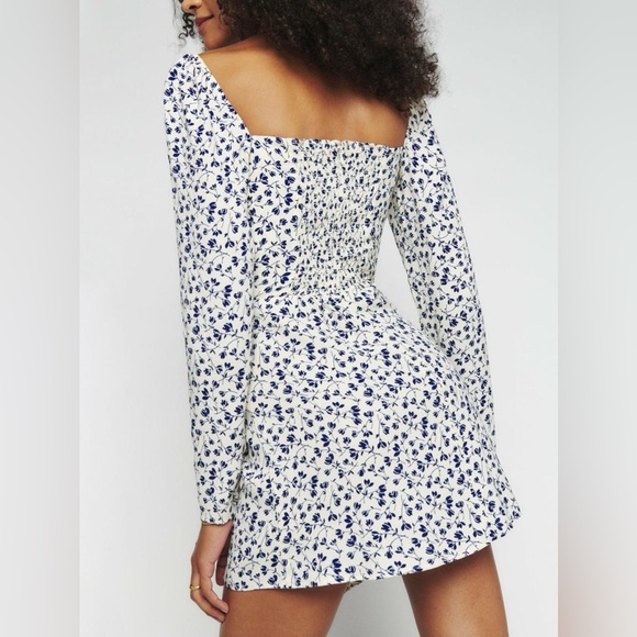 NWOT Reformation Rosalie Dress (color: Mykonos)- sz 8 - Picture 5 of 7